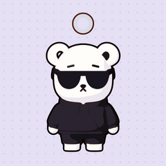 Cool Bear figure keychain