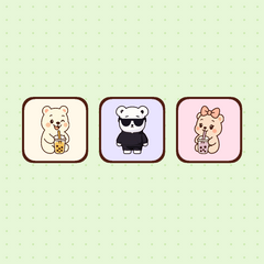 Bubble Bears keycaps