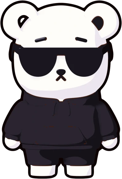 Cool Bear is too cool to pose. (He posed.)